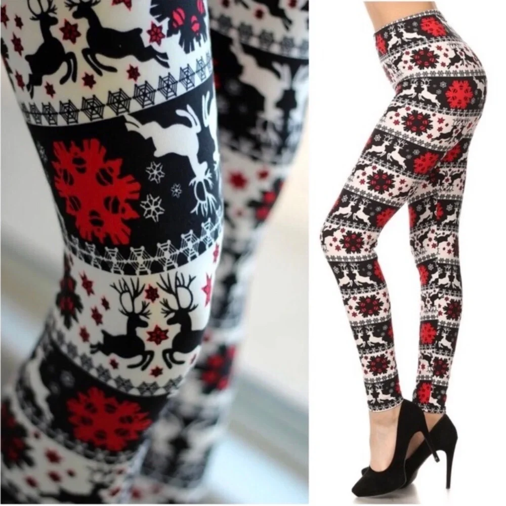 LAST PAIR: Women’s amazing holiday fall winter soft comfy leggings - Picture 1 of 2